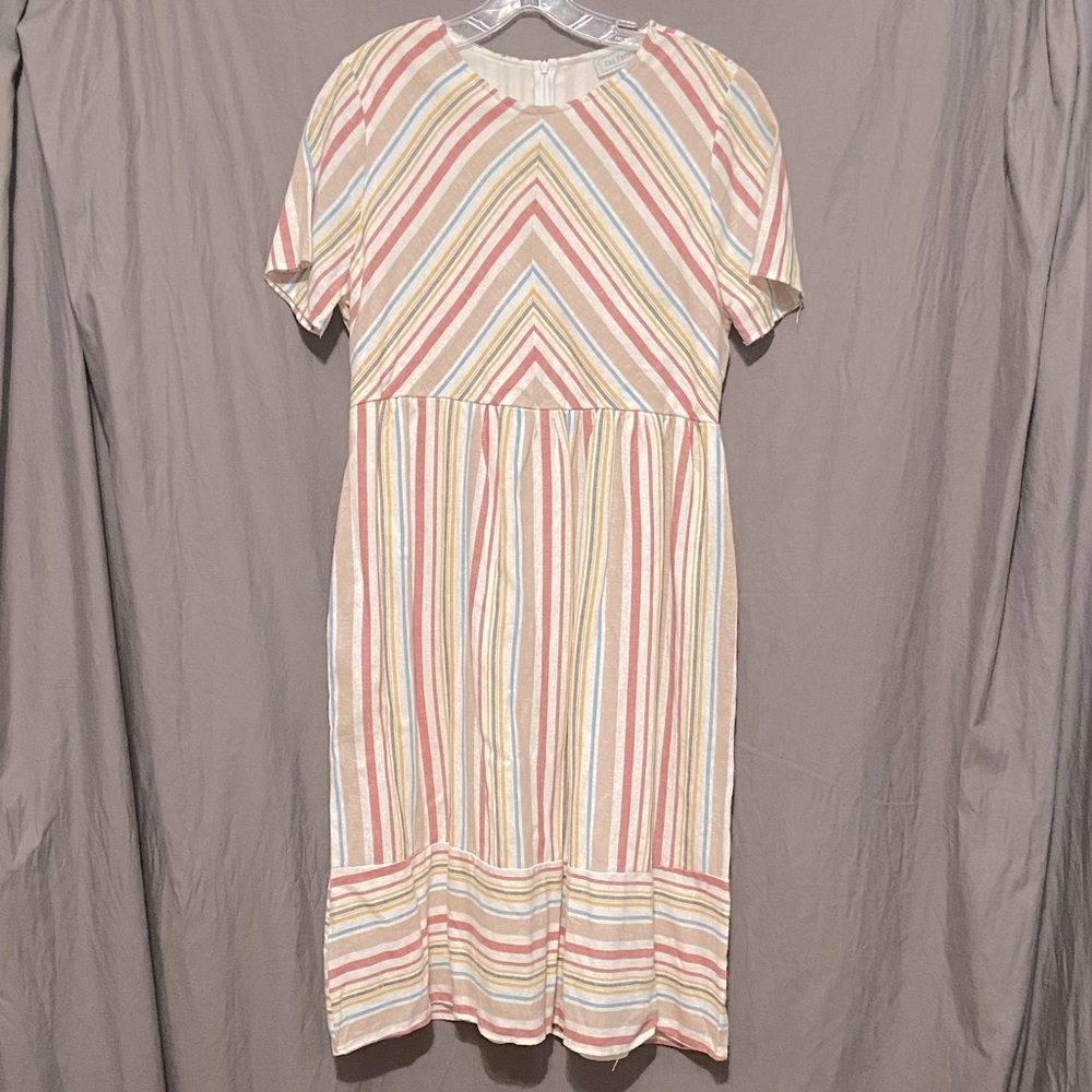 Pastel Rainbow Stripe Dress